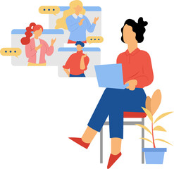 Online Meeting Illustration