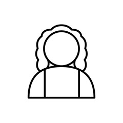 Judge outline icons, minimalist vector illustration ,simple transparent graphic element .Isolated on white background