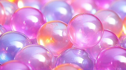 Vibrant and Cheerful Festive Background with a Burst of Glowing Pastel-Colored Balloons