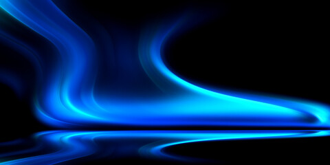 Modern abstract blue high-speed light effect. Technology futuristic dynamic motion. Movement pattern for banner, poster, template design
