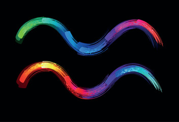 Aquarius zodiac sign luminescent paint