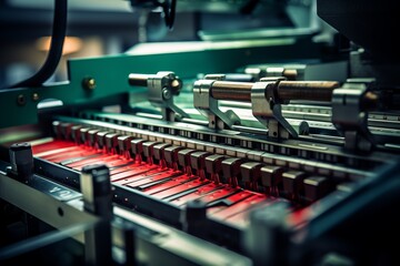 The heart of cigarette production: an automated assembly line quickly manufacturing tobacco products