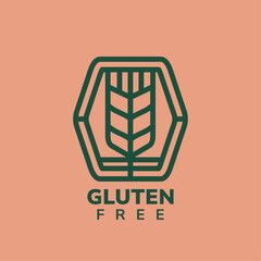 Flat design gluten free label