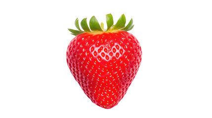 Fresh strawberries isolated on transparent and white background.PNG image.