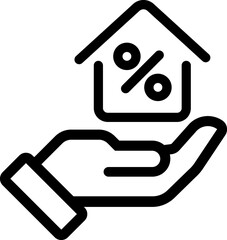 Real estate black icon. 