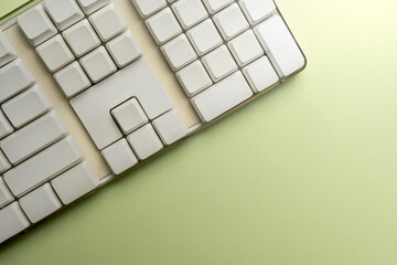 Closeup view of a computer keyboard