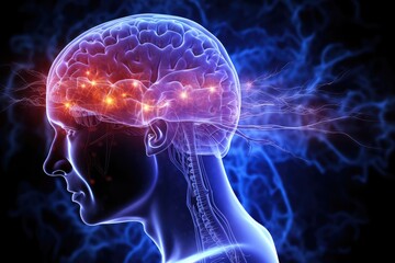 Meninges envelop brain, protected by skull. Cerebrospinal fluid (CSF) cushions and nourishes brain, blood-brain barrier. Cranial nerves,  complex human mind central nervous system