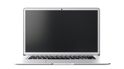Fototapeta premium Laptop with white screen isolated on white background.
