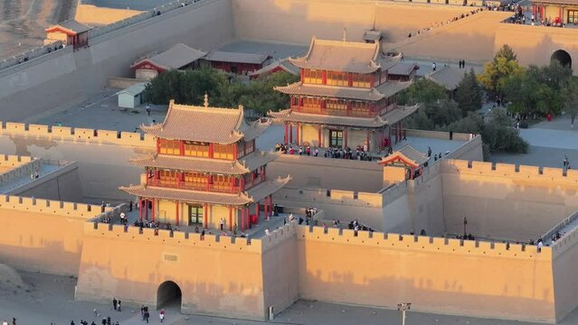 city old town country in Jiayuguan, China