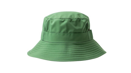 Fototapeta premium green bucket hat isolated on transparent and white background.PNG image.