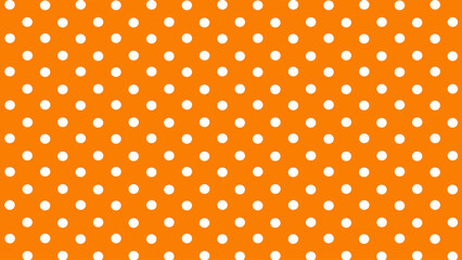 Orange and white polka dots background