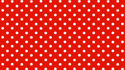 Red and white polka dots background © Lara