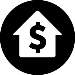 Real estate black icon