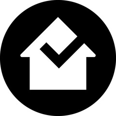 Real estate black icon