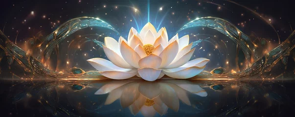 Fotobehang Beautiful lotus flower in bloom © original logo