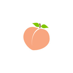  Peach logo icon isolated on white background