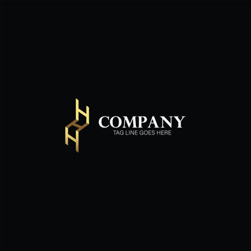 Luxury letters H or Triple H stair logo design, H chair logo design.