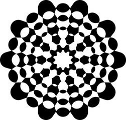 Optical illusion, psychedelic, wave. Abstract Geometric black shape icon