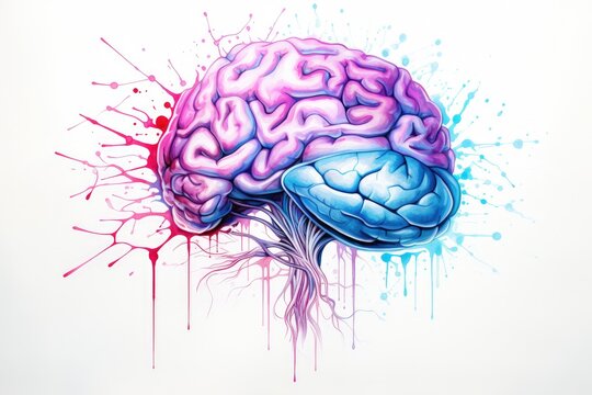 Brain Cerebral palsy, ALS, schizophrenia, bipolar disorder, neurodevelopmental disorders, cerebrovascular diseases, frontotemporal dementia, migraines, concussion, autoimmune encephalitis Illustration