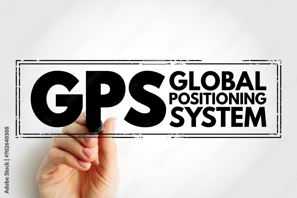 Poster gps global positioning system - global navigation satellite system that provides geolocation and tim