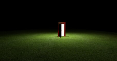 alone in the backrooms liminal space 3d render	
