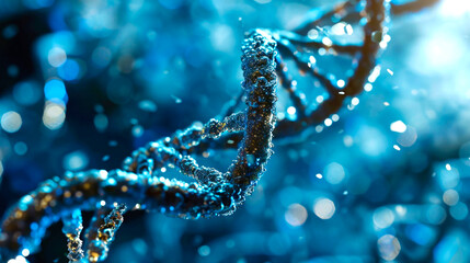 DNA gene helix spiral molecule structure. AI generated