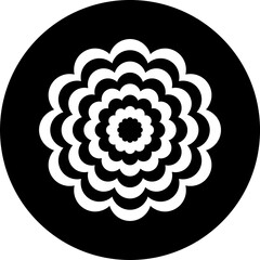 Graphic Element Concetric Optical Illusion  black symbol