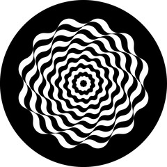 Graphic Element Concetric Optical Illusion  black symbol