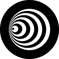 Graphic Element Concetric Optical Illusion  black symbol