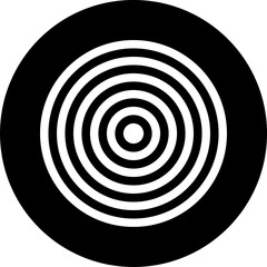 Graphic Element Concetric Optical Illusion  black symbol