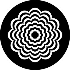 Graphic Element Concetric Optical Illusion  black symbol