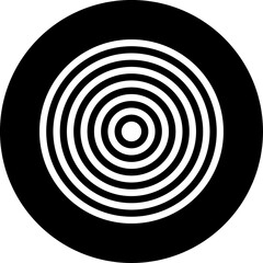 Graphic Element Concetric Optical Illusion  black symbol
