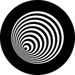 Graphic Element Concetric Optical Illusion  black symbol