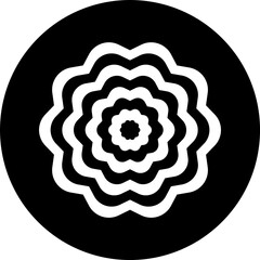 Graphic Element Concetric Optical Illusion  black symbol