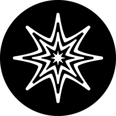 Graphic Element Concetric Optical Illusion  black symbol