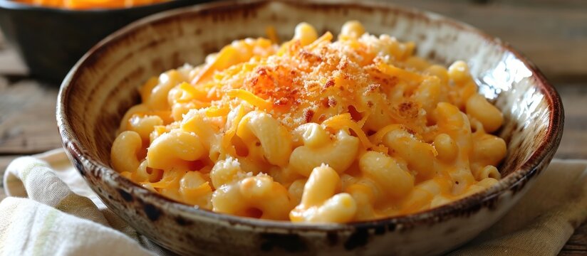 Mac and cheese made from scratch in a bowl.