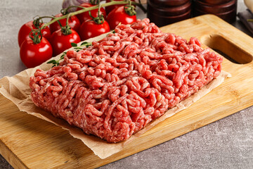 Raw minced beef uncooked meat