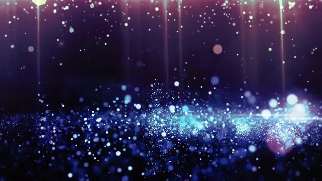 the light shines with a shower of glitter particles. loop motion animated background