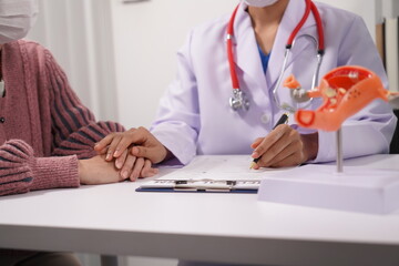 Obstetricians advise young female patients on maintaining women's health and diagnosing cervical...