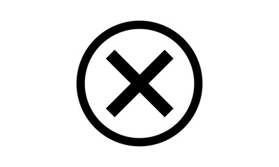 This  stop sign vector icon with a cross mark illustrates no entry, no smoking, and do not enter as a negative symbol