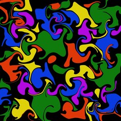 Abstract, color-painted images without exact shapes, multi-colored, pretty multi-colored painted together, are used to create background images.