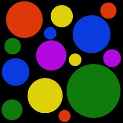 Circle stripes, Many colors, Make up the image, Are used as background images.	