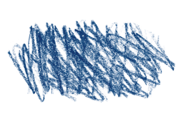 blue pencil strokes isolated on transparent background