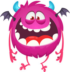 Cartoon funny monster illustration. Vector icon. Halloween design
