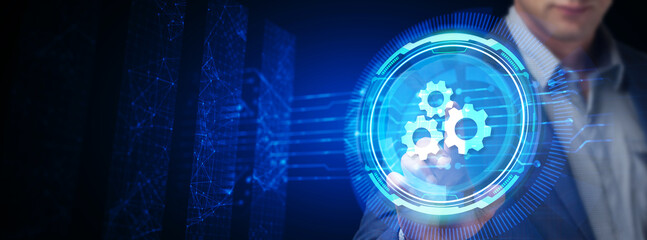 Business, Technology, Internet and network concept. Automation Software Technology Process System.