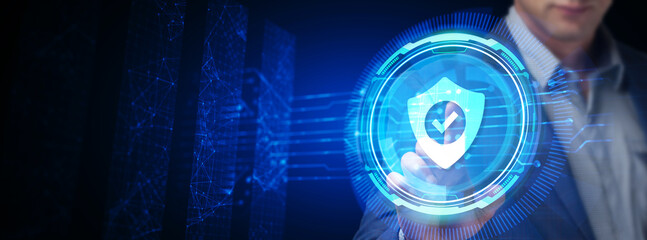 Obraz premium Cyber security data protection business technology privacy concept.