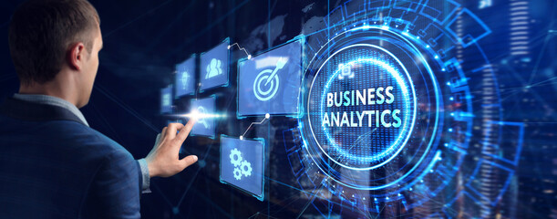 Business analytics concept.Business, Technology, Internet and network concept.