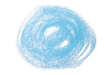 Light blue crayon scribbles isolated on transparent background.