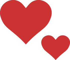 Red Heart shape icon