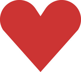 Red Heart shape icon